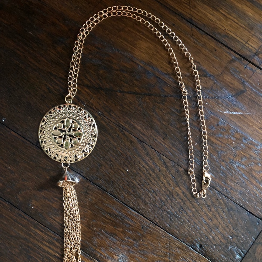 Medallion Tassel Necklace